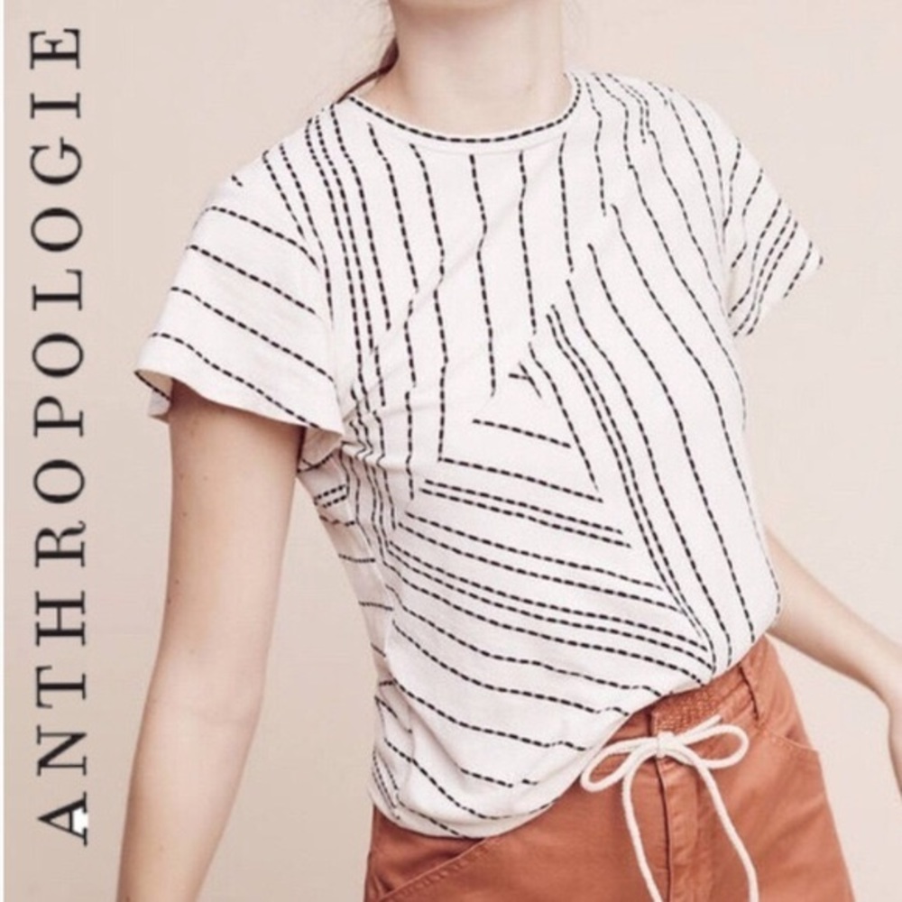 DOLAN | Anthro Maximal Asymmetrical Striped Blouse